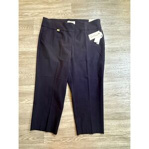 Philosophy Republic Clothing Womens Petite XL Capri Pants Navy Blue Pull On New